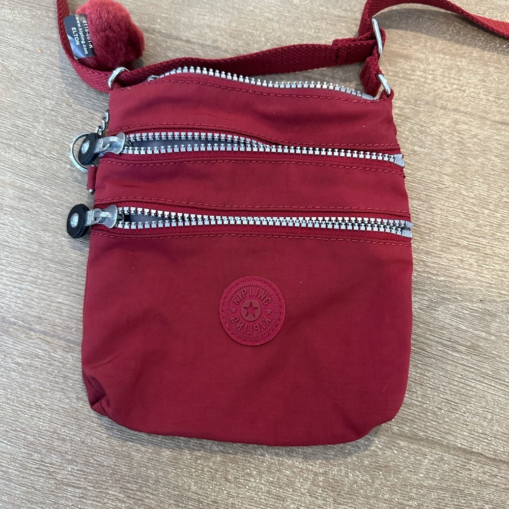 Kipling Maroon crossbody